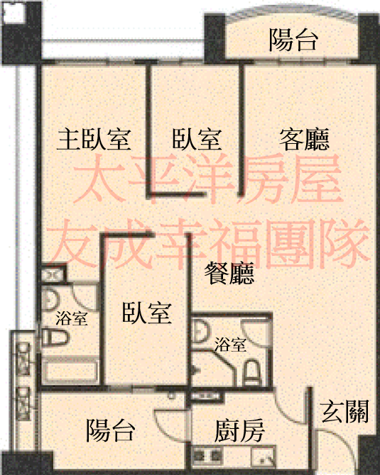 中路悅峰華次頂樓景觀3房車,桃園市桃園區大興西路三段